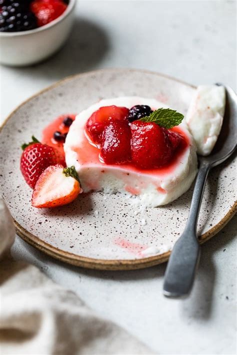 yogurt-panna-cotta-with-macerated-berries-skinnytaste image