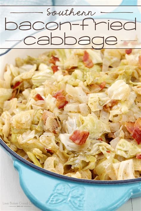 southern-bacon-fried-cabbage-love-bakes-good-cakes image