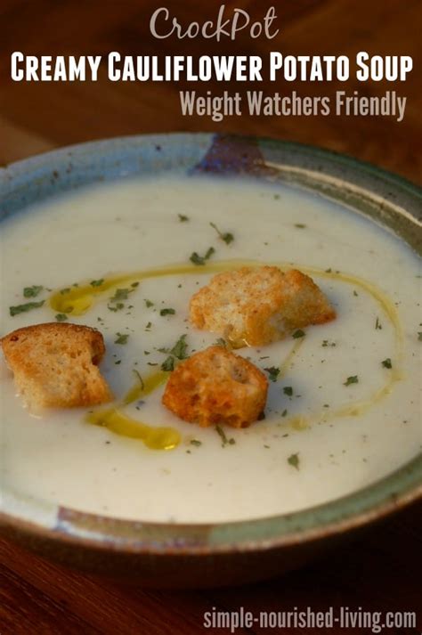 low-fat-crock-pot-cauliflower-potato-soup-simple image