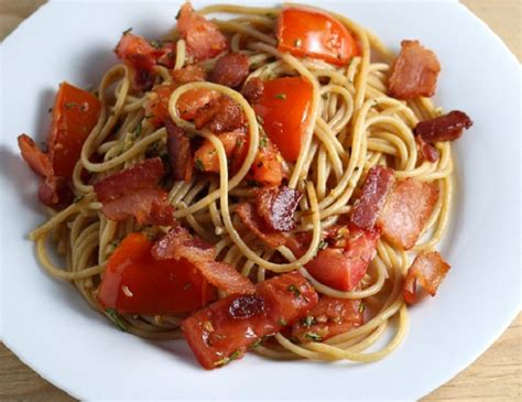 pasta-with-bacon-rosemary-and-tomatoes image