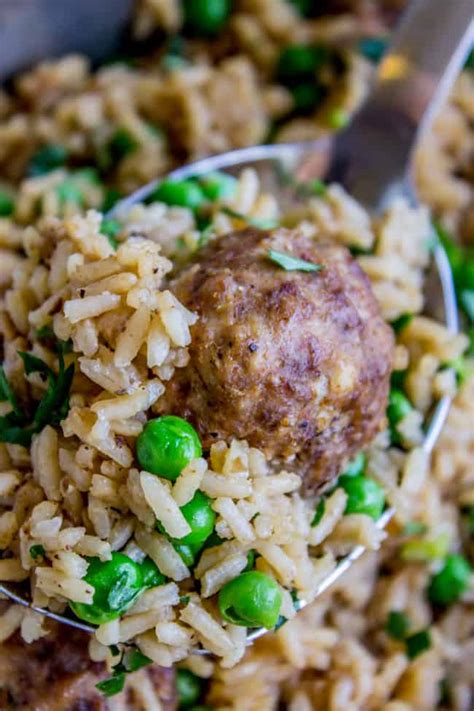 meatballs-and-rice-recipe-one-skillet-the-food image
