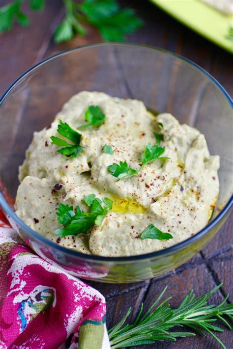 roasted-eggplant-dip-with-easy-garlic-pita-chips image