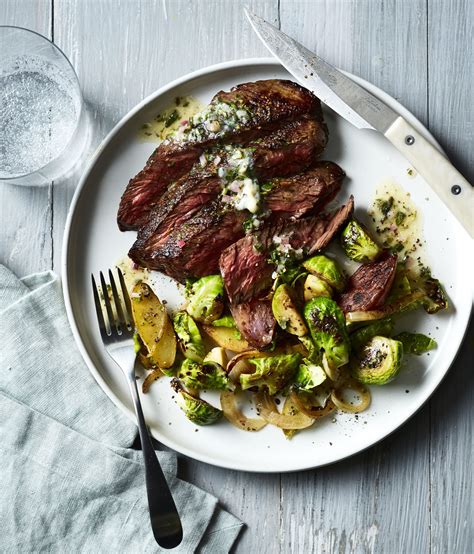 pan-seared-hanger-steak-with-brussels-sprouts-potatoes image