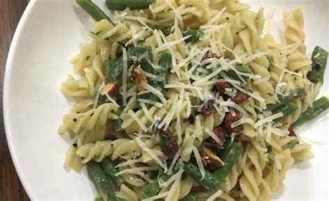 pasta-with-green-beans-and-almond-gremolata-sylvia image