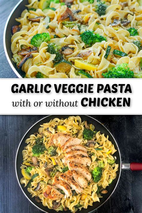 garlic-veggie-pasta-with-chicken-recipe-easy image