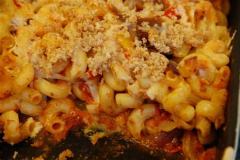 pasta-bake-with-red-peppers-easy-low-cost-supper image