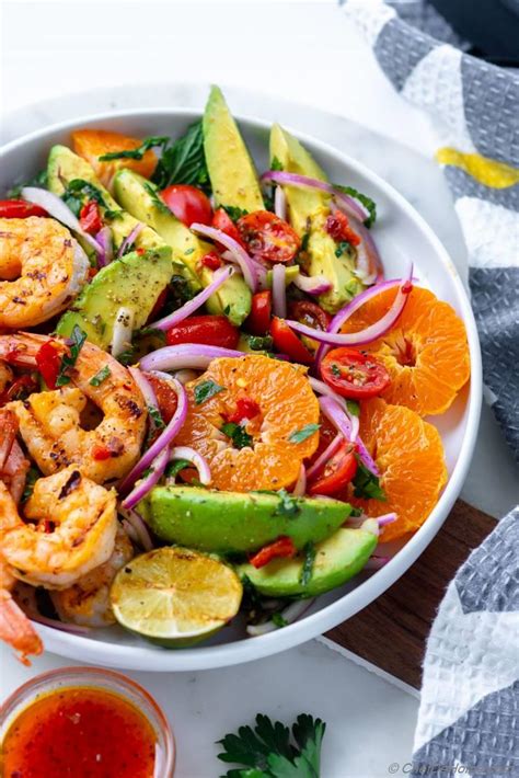 grilled-shrimp-avocado-salad-recipe-chefdehomecom image