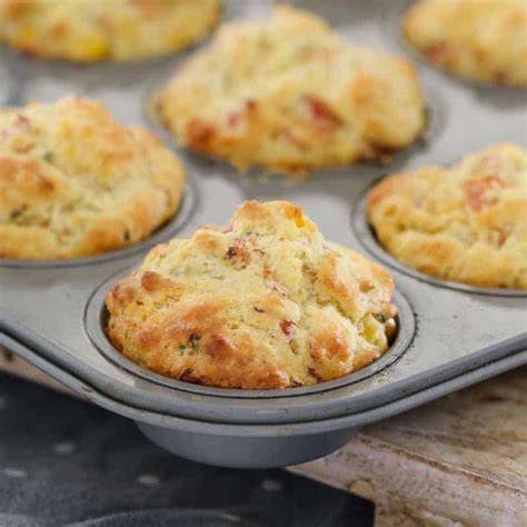 savoury-muffins-recipe-cheesy-ham-corn-bake-play image