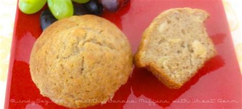 healthy-banana-muffins-with-wheat-germ-lindysez image