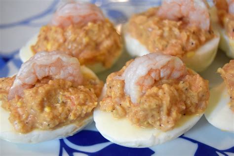 memorial-day-food-shrimp-cocktail-deviled-eggs image
