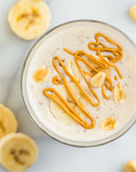 peanut-butter-banana-smoothie-wellplatedcom image