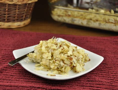 almond-chicken-and-rice-casserole-wishes-and-dishes image