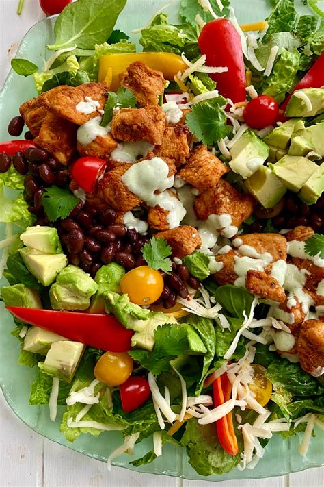 spicy-southwest-salad-with-chipotle-chicken-and-creamy-cilantro image