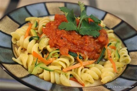 zucchini-and-carrot-pasta-recipe-archanas-kitchen image