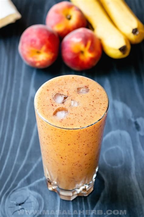 banana-peach-smoothie-recipe-masalaherbcom image
