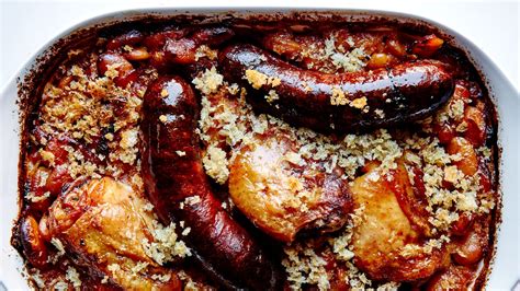confit-chicken-thigh-and-andouille-sausage-cassoulet image