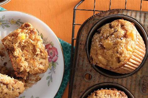 spiced-peach-muffins-recipe-king-arthur-baking image