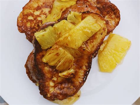coconut-milk-french-toast-with-caramelized-pineapple image