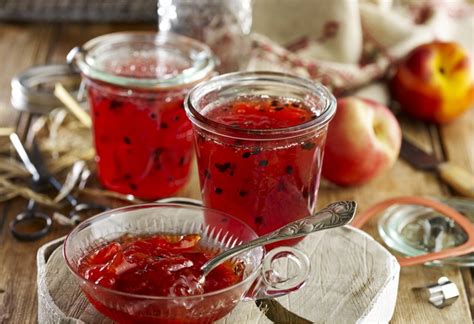 quick-peach-and-passionfruit-jam-recipe-new-idea-food image