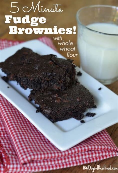5-minute-fudge-brownies-with-sugar-100-days-of image