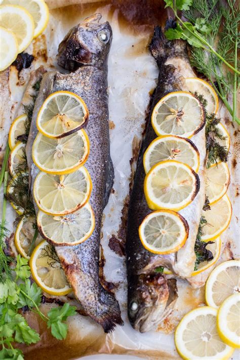 lemon-herb-baked-trout-recipe-momsdish image