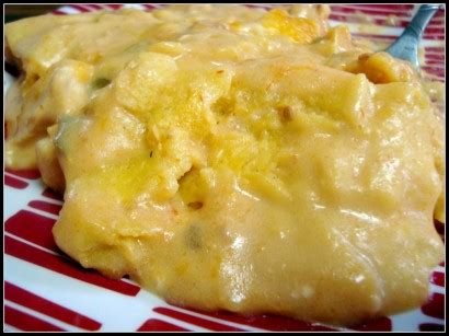 simple-creamy-chicken-tortilla-casserole-tasty image