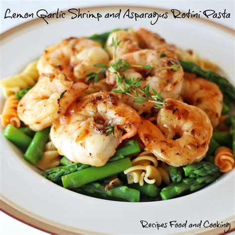 lemon-garlic-shrimp-and-asparagus-rotini-pasta image