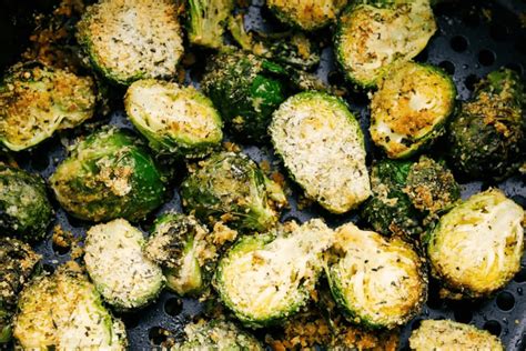 crispy-parmesan-air-fryer-brussels-sprouts-the image
