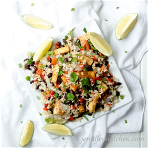 lime-cilantro-rice-with-black-beans-and-tofu image