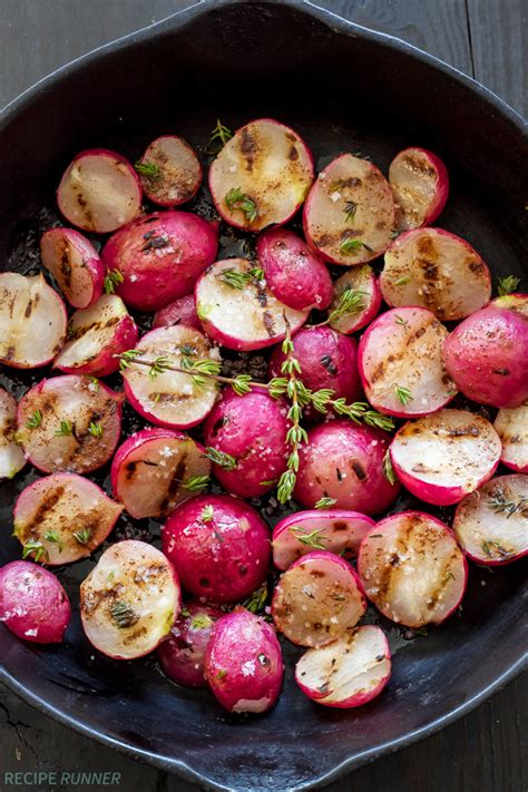 grilled-radishes-with-brown-butter-thyme-and-sea-salt image