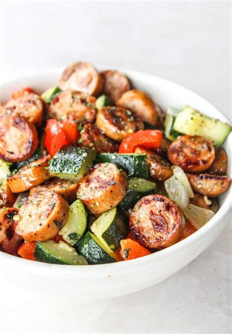 20-minute-skillet-sausage-zucchini-the-whole-cook image