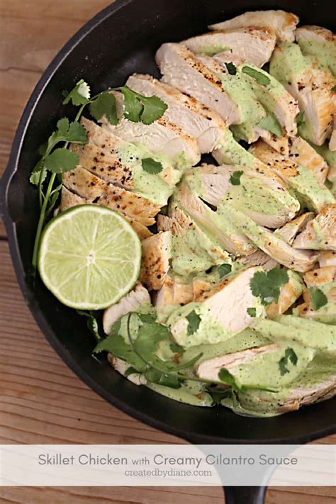 skillet-chicken-with-cilantro-sauce-created-by-diane image