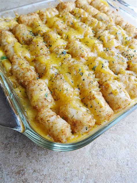 chicken-tater-tot-casserole-easy-cheesy-savory image
