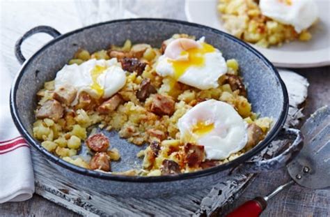 leftover-pork-and-potato-hash-with-poached-eggs-tesco image