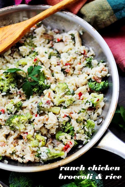 one-skillet-broccoli-and-rice-ranch-chicken image