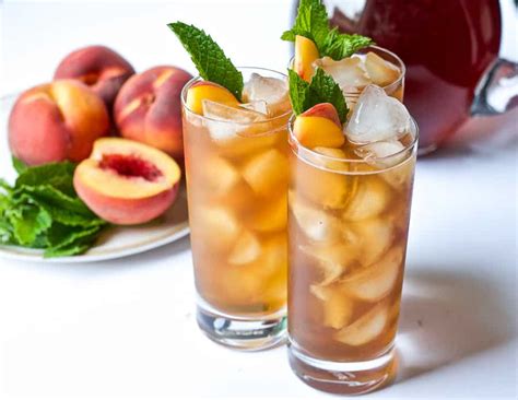 grilled-peach-iced-tea-the-domestic-dietitian image