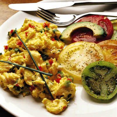 scrambled-eggs-with-fresh-herbs-and-cheese image