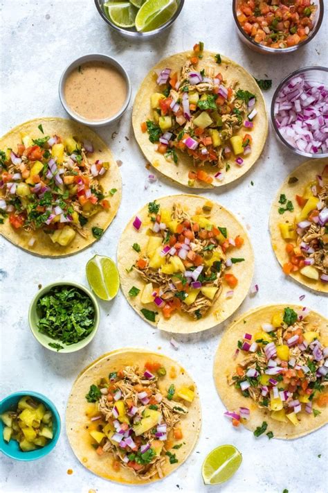 crockpot-chicken-tacos-with-pineapple-salsa-the-girl image