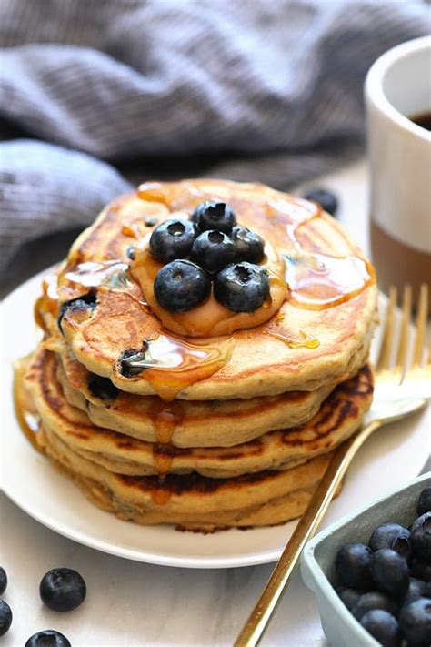 blueberry-protein-pancakes-fit-foodie-finds image