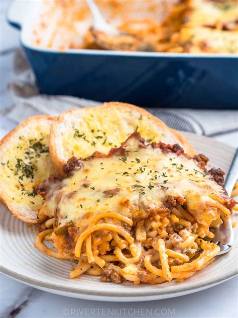 baked-spaghetti-with-cream-cheese-riverten-kitchen image