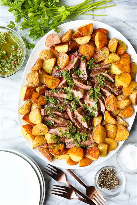steak-and-potatoes-with-5-minute-chimichurri-sauce image