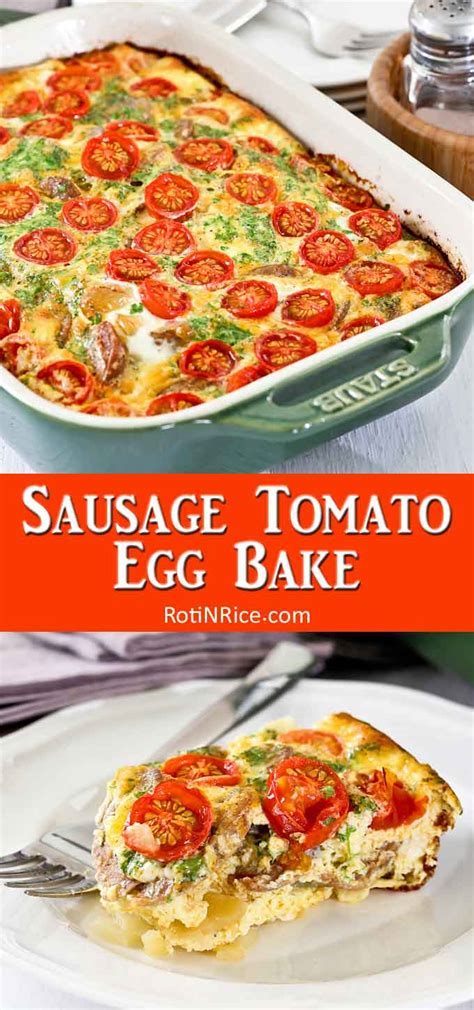 sausage-tomato-egg-bake-roti-n-rice image