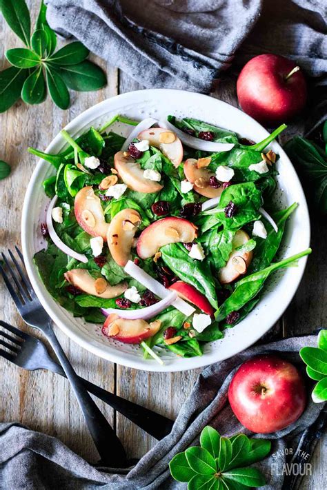spinach-apple-salad-savor-the-flavour image