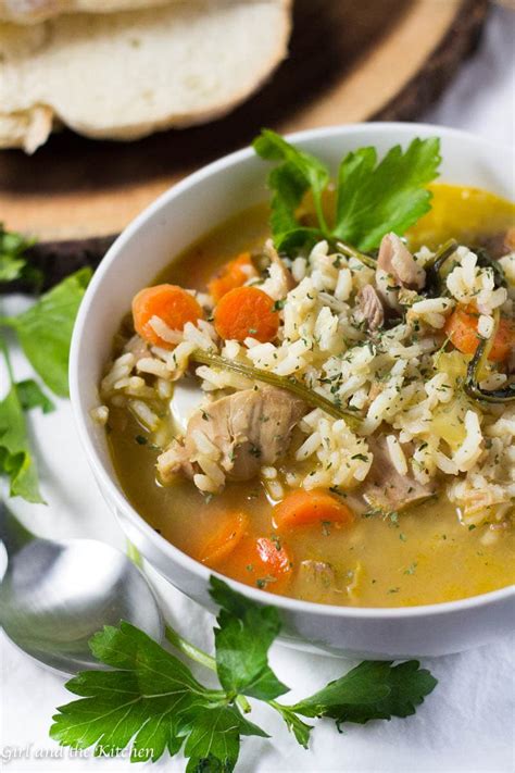leftover-turkey-and-rice-soup-30-minute-meal image