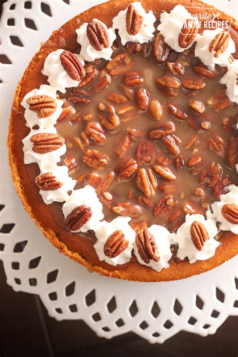 the-best-pumpkin-cheesecake-with-caramel-pecan-topping image