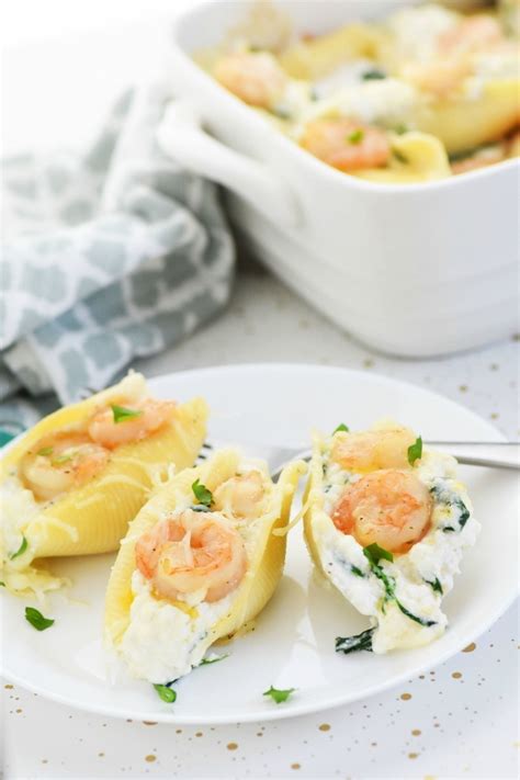 an-easy-shrimp-scampi-stuffed-shells-recipe-youll-love image