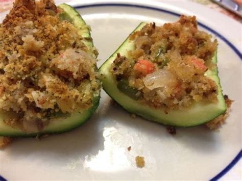 crab-stuffed-zucchini-recipe-sparkrecipes image