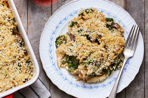 chicken-rice-casserole-with-kale-cremini image
