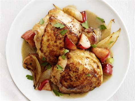 honey-mustard-chicken-and-apples-food-network image
