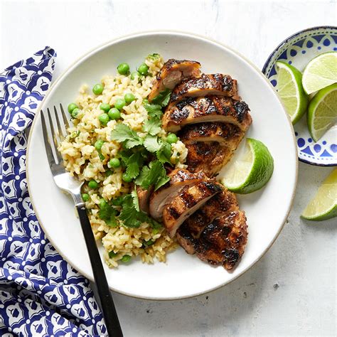 jerk-chicken-with-coconut-rice-peas-eatingwell image